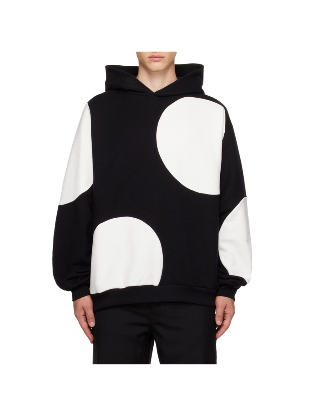 MARNI Embroidered Hoodie in Black & White Size EU 50 / L New w/Tag Retail $995